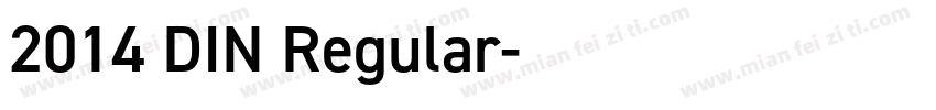 2014 DIN Regular字体转换